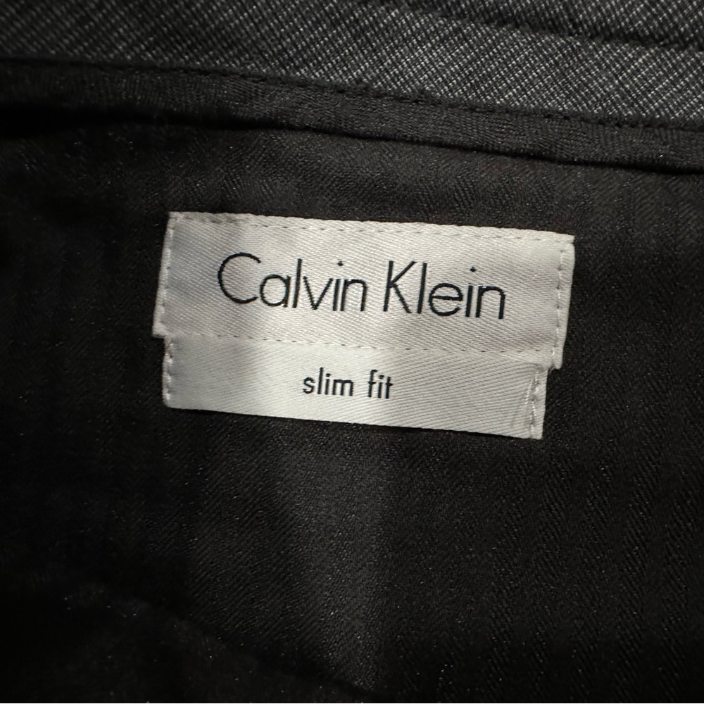 Calvin Klein Gray Wool Blend Trouser Pants 33 x 32 - Picture 3 of 6